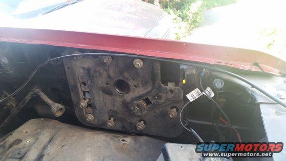 1985 Ford Bronco underhood toolbox mounting bracket