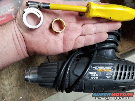 20180426_162452.jpg I curved the PTFE strip cold by hand enough to fit into the hose clamp, then heated it to tighten the curve, and chilled it to set it.  Then I cut it for length, and put it back into the clamp for another hot cycle to relax it into a smooth curve.

[url=https://www.amazon.com/dp/B00CPRELXI/]PTFE (Teflon) sheet[/url]