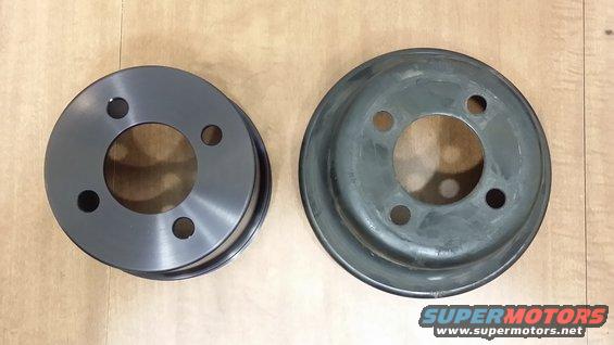 Diameter and circumference difference.
Installation took less than an hour. I used a Bando 6PK2195 belt.