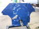 1969 Ford Mustang - A freshly painted blue engine block sits on a stand, ready for assembly.