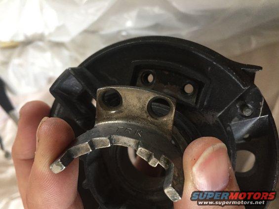Steering column part with TRK marking