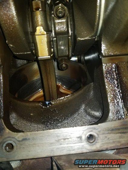 Pan removed, visual inspection of all cylinders and crank