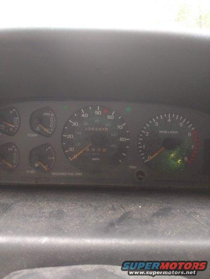 dashboard with speedometer, tachometer, fuel, and temp gauges. Odometer shows 178397