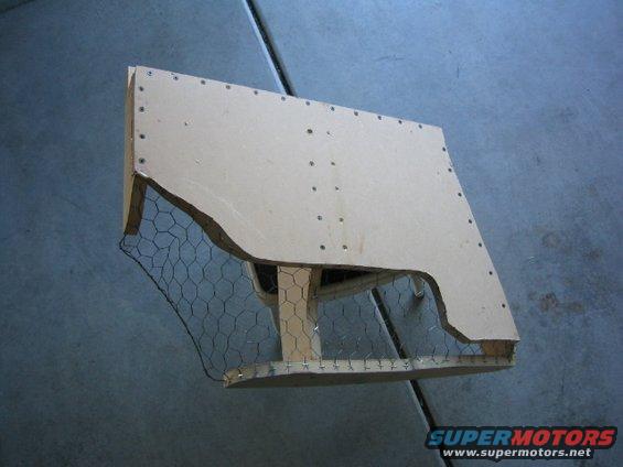 Custom subwoofer enclosure with chicken wire mesh