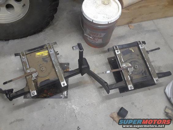 Swivel seat bases out of an 80s conversion van