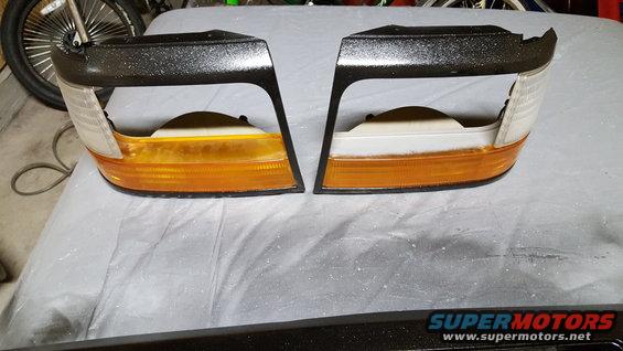 Once its off the truck, disassembly of the headlight trim and blinker housing is very easy.  The housings came off before prep and paint, and the remaining trim got the same treatment as the grill.