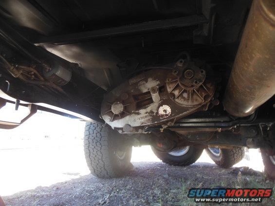 here you can see my np208F. and the huge magnaflow muffler I squeezed in here. its about 3 feet long!