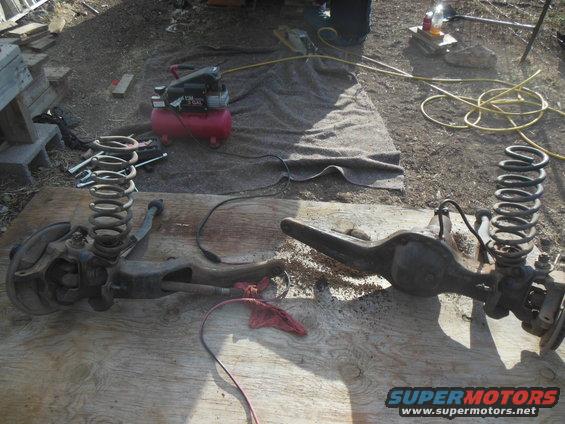 axle is out ready for cleanup
