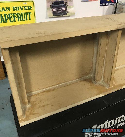 Unfinished wooden box with visible glue seams