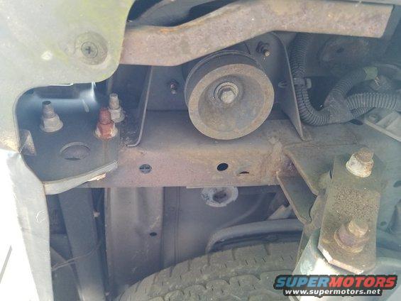 Rear frame horns have factory holes for a hitch receiver.