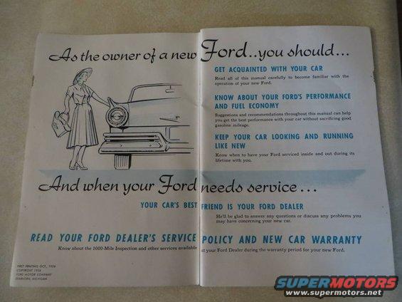 57 ford owners manual