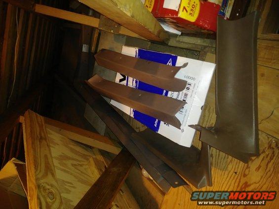 Brown interior trim pieces on a box