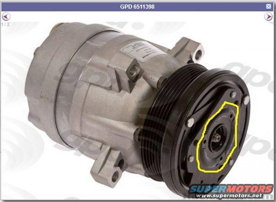 Air conditioning compressor clutch with yellow outline