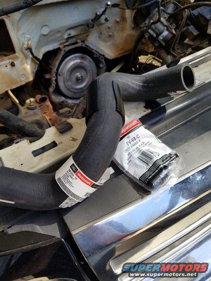 Ford/MC lower radiator hose KM-2924, F5TZ-8286-C
Ford/MC PCV Valve EV-68-C, D9OZ-6A666-A