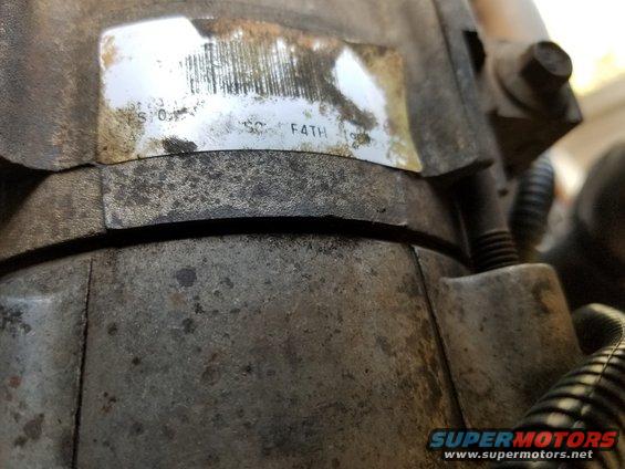 20181010_093533.jpg OE A/C compressor label was not legible
IF THE IMAGE IS TOO SMALL, click it.

FS10...
...COMPRESSOR F4TH-19D320...