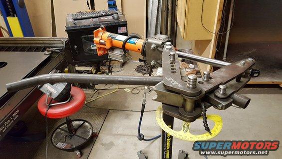 Bending the tubing for the step.