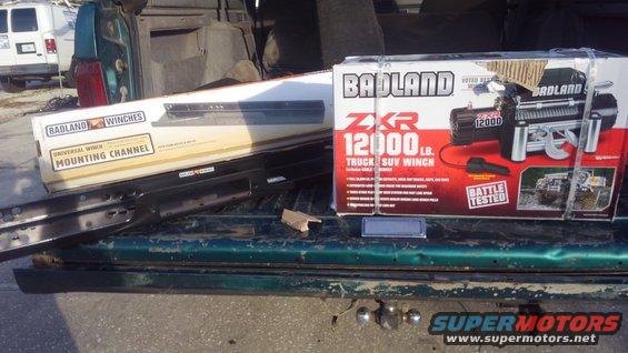 got this Badlands Winch 12k at Harbor Freight during a special for 300$. i did also buy a 2 year extended warranty but that was another 140$. also got this universal mounting plate for like 40$