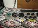 1977 Ford Ranchero - A custom dashboard assembly several gauges and wiring is displayed on a patterned blanket.