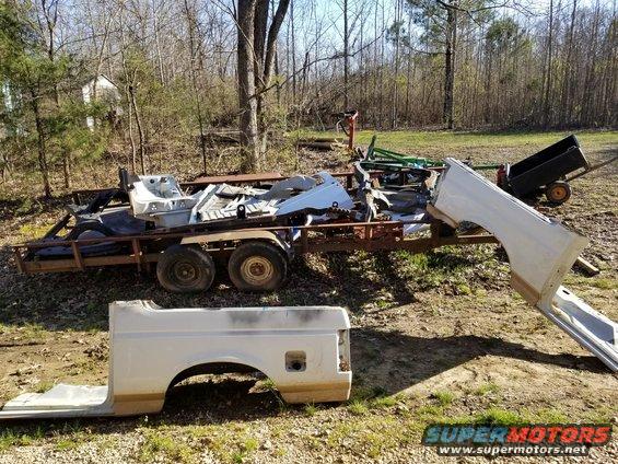 20190322_165936.jpg Most of the body tub is going to the scrapyard, on top of most of the frame, and most of the '94 Crown Vic, along with some other metal.

After dumping this load, I stripped the trailer, pressure-washed it a few times, straightened it, cut off some garbage, doubled its floor joists, replaced the wheelwell, added cages for the taillights,repainted it, rewired it, bought new tires, and installed a new wood floor.

[url=https://www.supermotors.net/registry/6396/88317-2][img]https://www.supermotors.net/getfile/1153567/thumbnail/trailer20v.jpg[/img][/url]