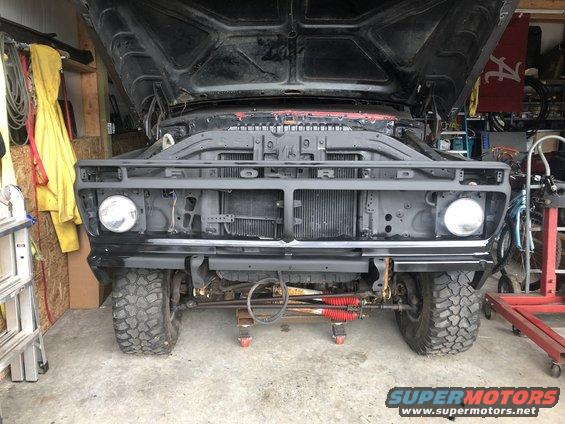 Adjusted the headlight brackets to match the grill