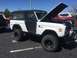 1979 Ford Bronco - A white Ford Bronco is parked in a lot with its hood open, showing off its engine bay.