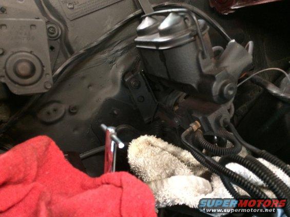 Brake master cylinder and fluid reservoir in engine bay