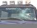 1979 Ford Bronco - Cracked windshield on a 1979 Ford Bronco, roof-mounted auxiliary lights.