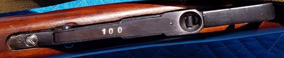 Rifle receiver with serial number 100