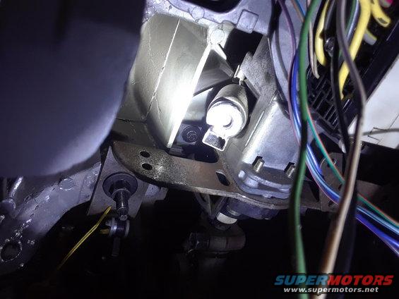 1996 Ford F-350 clutch pedal assembly with wiring and metal bracketry