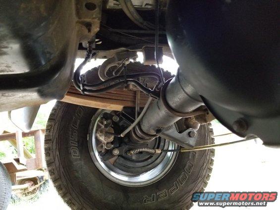 20190529_191440.jpg The van hose (F2UZ-2282-A) fit the Bronco frame & brake line.

[url=https://www.supermotors.net/registry/media/266155][img]https://www.supermotors.net/getfile/266155/thumbnail/brakeflanges.jpg[/img][/url] . [url=https://www.supermotors.net/registry/media/590807][img]https://www.supermotors.net/getfile/590807/thumbnail/reardisk.jpg[/img][/url]

The Bronco sway bar fit the van axle.