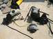 1977 Ford Ranchero - Vehicle parts including brake master cylinder, power steering pump, and alternator are on the ground.