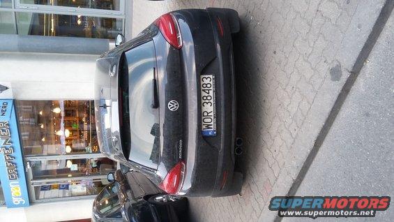 Dark gray Volkswagen Scirocco rear with license plate WOR 38483