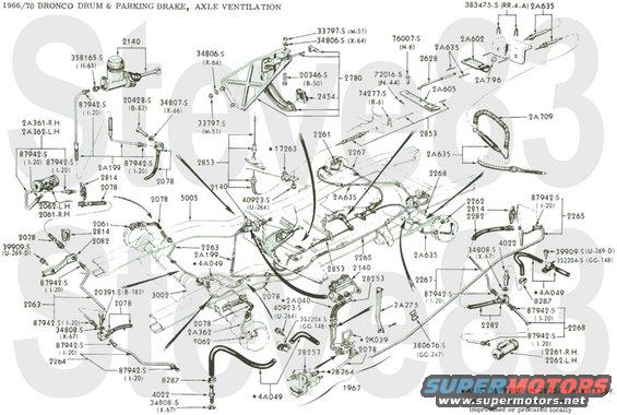 6670-brakes.jpg '66-70 Brakes
IF THE IMAGE IS TOO SMALL, click it.

Drum Backing Plates
Bendix 319130L or 317363L= 11&quot; '66-'75, driver side
Bendix 319130R or 317364R= 11&quot; '66-'75, pass side
Wagner FF55264= 10&quot; '66-'75 small bearing, driver side
Wagner FF55265= 10&quot; '66-'75 small bearing, pass side
Bendix 80174L= 10&quot; big bearing, '74-'75 driver side
Bendix 80175R= 10&quot; big bearing, '74-'75 pass side
Bendix 3203097L= 11&quot; '76-'77 driver side
Bendix 3203098R= 11&quot; '76-'77 pass side

[url=https://www.supermotors.net//registry/media/1155179][img]https://www.supermotors.net/getfile/1155179/thumbnail/20191110_181018.jpg[/img][/url] . [url=https://www.supermotors.net/registry/media/1151010][img]https://www.supermotors.net/getfile/1151010/thumbnail/6672-drums.jpg[/img][/url] . [url=https://www.supermotors.net/registry/media/1151011][img]https://www.supermotors.net/getfile/1151011/thumbnail/6672-brakemc.jpg[/img][/url] . [url=https://www.supermotors.net/registry/media/1151012][img]https://www.supermotors.net/getfile/1151012/thumbnail/7172-brakepark.jpg[/img][/url] . [url=https://www.supermotors.net/registry/media/1150993][img]https://www.supermotors.net/getfile/1150993/thumbnail/66-rearsusp.jpg[/img][/url] . [url=https://www.supermotors.net/registry/media/1150994][img]https://www.supermotors.net/getfile/1150994/thumbnail/7072-9inchlok.jpg[/img][/url] . [url=https://www.supermotors.net/registry/media/1150995][img]https://www.supermotors.net/getfile/1150995/thumbnail/6672-9inchopen.jpg[/img][/url] . [url=https://www.supermotors.net/registry/media/1151054][img]https://www.supermotors.net/getfile/1151054/thumbnail/6672-pedals.jpg[/img][/url]
[img]http://classicbroncos.com/forums/attachment.php?attachmentid=364158&d=1429843488[/img]