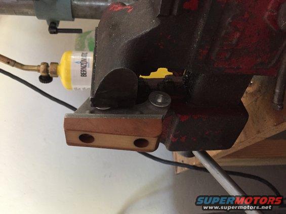 Part held in vise with Bernzomatic torch