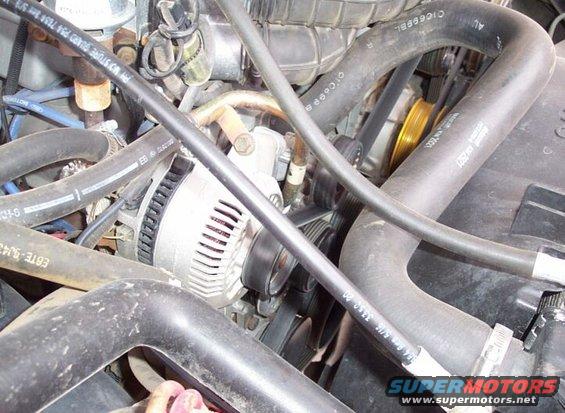 93belt.jpg In '93 Team TFI decided to add an extra idler to the serpentine belt routing.