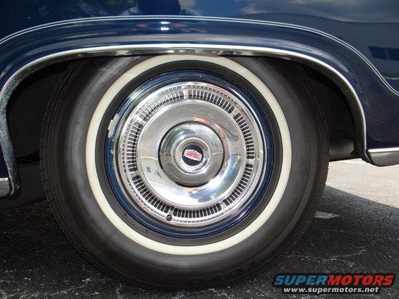 dsc06839.jpg I like these all stainless steel hubcaps.  I had to touch up a couple of them but mainly they are in very good shape.  The steel wheels/rims were painted when the car was last painted in 1992!  It was completely repainted in Acrylic Enamel, (the original paint that would have been used) which may explain how it came to last so well.