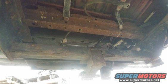 20191028_152008.jpg 20191028 - Fuel tank cross members and hitch assembly are all rusty, but some stabbing around it showed it's surface. A wire wheel and POR15 will fix that up since it's all apart anyway. Likely get the rear leaf spring hangers too while at it, and put a little hole in the bottom of the hangers to allow drainage.