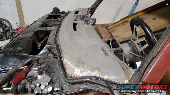 1979 Chevrolet Camaro interior dashboard and steering wheel during restoration