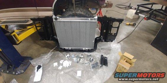 20191226 - Here is a view of the 7.3l F250/F350 core support. The diesel F250 and F350 core supports are the same, and are deeper than the F150 and Bronco core support, which are also the same.