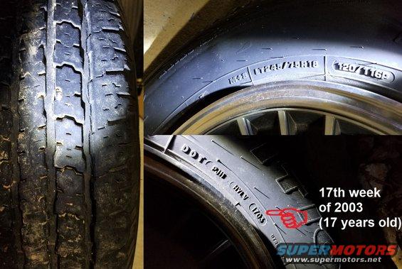 20200101_171526.jpg The tires are dangerously old - I'm glad I didn't drive the truck home. DOT says 6-year-old tires are risky, and 8-year-olds are dangerous.
IF THE IMAGE IS TOO SMALL, click it.

[url=https://www.supermotors.net/registry/media/76046][img]https://www.supermotors.net/getfile/76046/thumbnail/tire-metric-size.jpg[/img][/url]