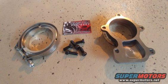 20200115_170526.jpg 20200115 - I decided I wanted stainless steel piping for the exhaust and needed to get an HX30w internal wastegate Downpipe Turbo Flange V-band Kit from CustomFabShop.com.