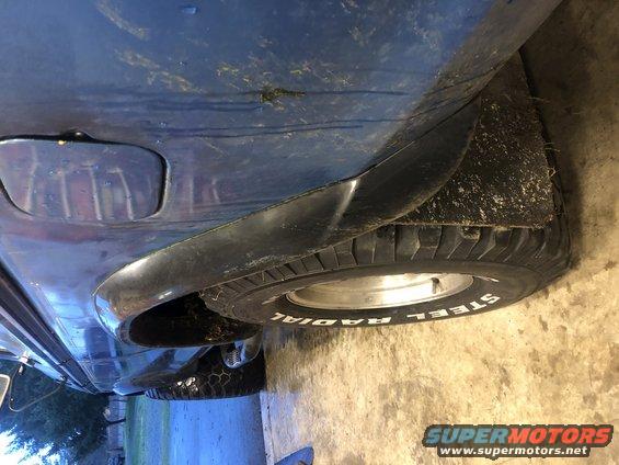 Rear Before, note the mud flap