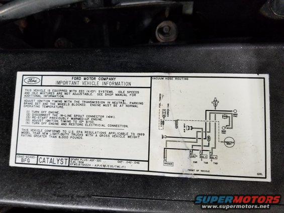 VECI label

[url=https://www.supermotors.net/registry/media/858380][img]https://www.supermotors.net/getfile/858380/thumbnail/veci.jpg[/img][/url]

The air filter is K&N. Breather element MotorCraft FA1047.