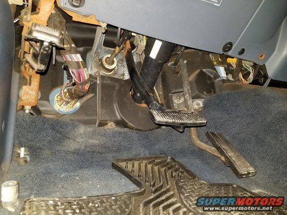 For such an old truck that has obviously been wheeled, the underdash is surprisingly clean & original.