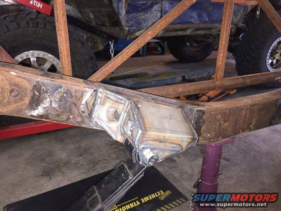 Custom off-road chassis with heavy-duty welds and large tires