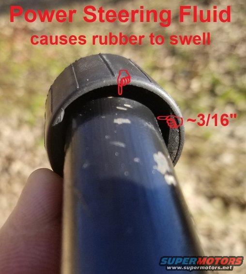 This telescope seal for the intermediate steering shaft shows why common PSF is the wrong fluid for the PS system. Only use ATF.