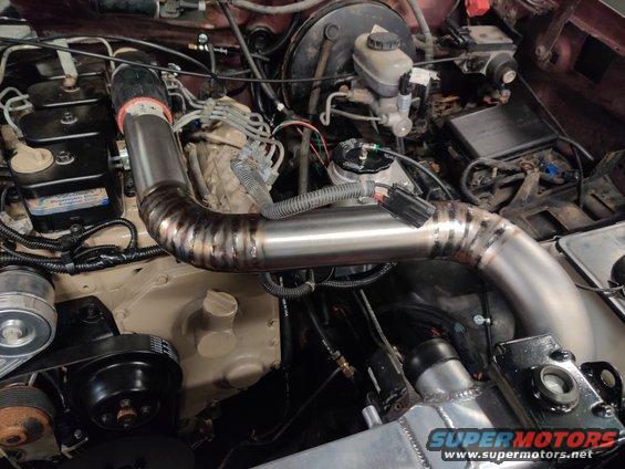 20200403 - One of two charge pipes (not including any intake piping) is finished.