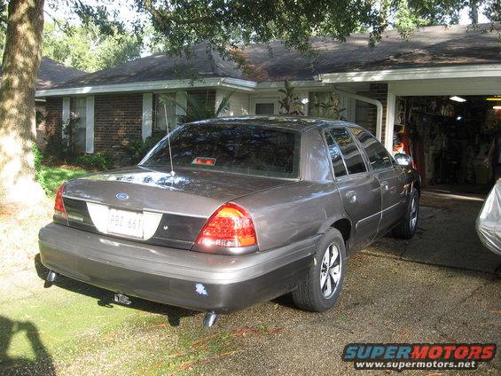 2003 Ford Crown Victoria rear view, parked in driveway