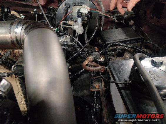 20200427 - Original oil dipstick fits, though is now routing up passed the brake booster and pokes up next to the charge pipe now.