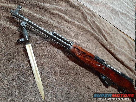 SKS rifle with bayonet attached